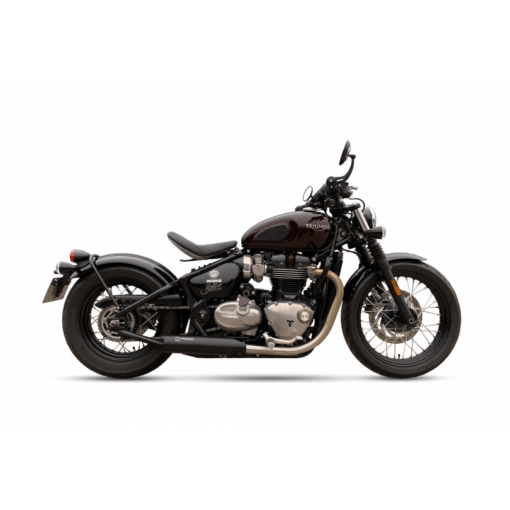 Scarico IXIL - SLIP ON (LEFT MUFFLER) - IRONHEAD ROUND BLACK - TRIUMPH BOBBER 17-20 (DV01 DV01A)