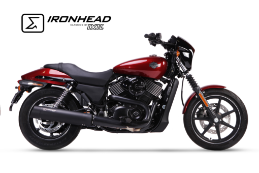 Scarico IXIL - SLIP ON - IRONHEAD ROUND BLACK - H-D STREET 500 14-20