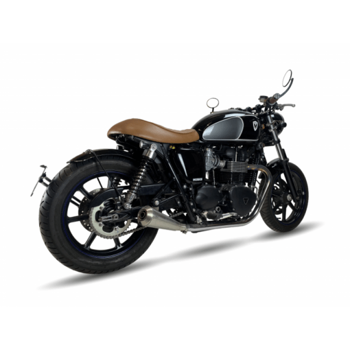 Scarico IXIL - SLIP ON (RIGHT MUFFLER) - IRONHEAD CONICAL MATT INOX - TRIUMPH BONNEVILLE NEWCHURCH - SE 15-16