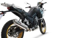 Alternative view of Scarico GPR compatibile con  Kove 800X 2024-2026, Dune Triovale Titanio, Scarico omologato, silenziatore con db killer estraibile e raccordo specifico