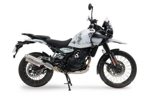 Scarico GPR compatibile con  Royal Enfield Himalayan 450  2024-2025, Dune Triovale Titanio, Scarico omologato, silenziatore con db killer estraibile e raccordo specifico