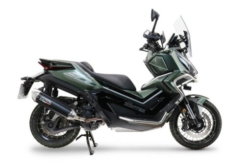 Scarico GPR compatibile con  Zontes 365E 2024-2026, Furore-X Scooter, Silenziatore omologato per il rumore,fornito con db killer,catalizzatore conforme alla revisione e raccordo