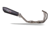 Scarico GPR compatibile con  Triumph Daytona 660 2023-2025, New Grand Prix Evo Black Titanium, Scarico completo omologato,fornito con db killer estraibile,catalizzatore e collettore
