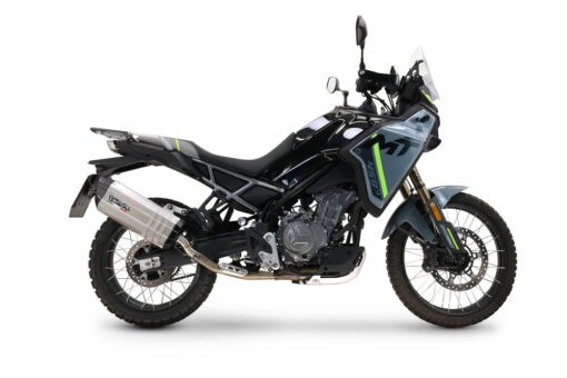 Scarico GPR compatibile con  Cf Moto 450 MT 2024-2025, Hyper Sonic Titanium, Scarico completo racing, fornito con db killer estraibile e collettore, non conforme per uso stradale