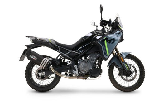 Scarico GPR compatibile con  Cf Moto 450 MT 2024-2025, Hyper Sonic Black Titanium, Scarico completo racing, fornito con db killer estraibile e collettore, non conforme per uso stradale