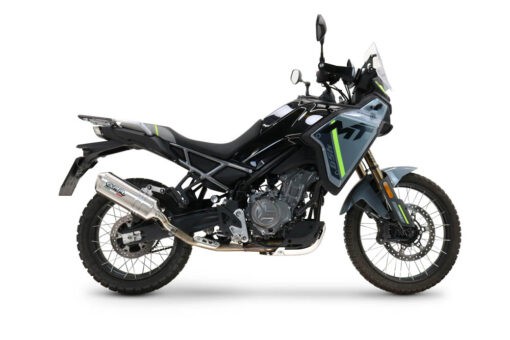 Scarico GPR compatibile con  Cf Moto 450 MT 2024-2025, Satinox , Scarico omologato, silenziatore con db killer estraibile e raccordo specifico