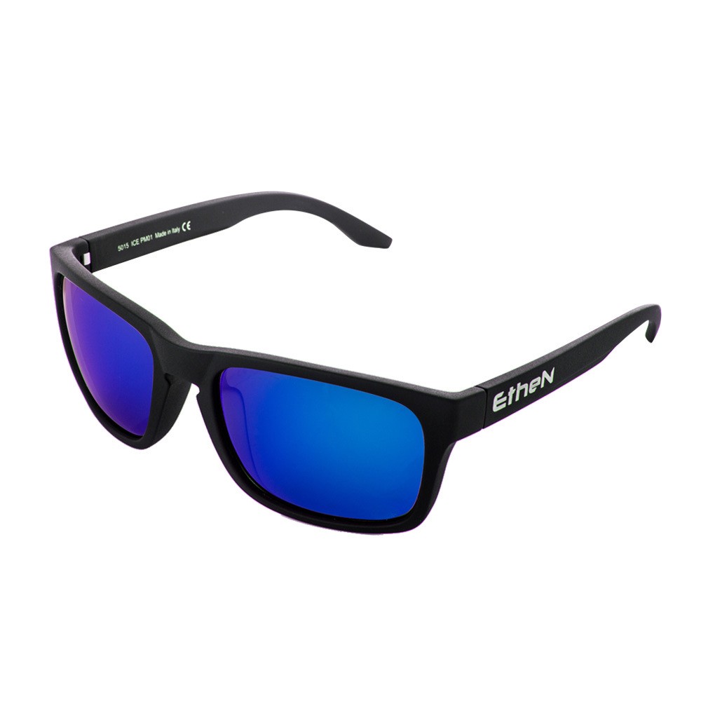 Ethen ICO110 – Occhiali “Ice” Nero Opaco con Lente Blu