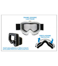 Alternative view of Ethen MX0403 – 04 Basic Kids Maschera Nera con Lente Trasparente