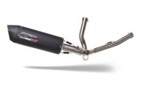 Scarico GPR compatibile con  Suzuki Sv 650 - S 2003-2010, Furore Nero, Terminale di scarico semi-completo, omologato, con db killer estraibile e raccordo specifico