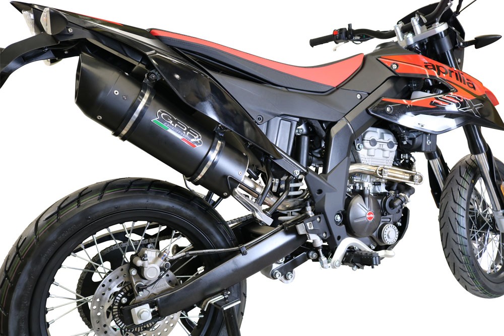 Scarico GPR compatibile con Aprilia Rx 125 2018-2020, Furore Nero, Terminale di scarico Racing, con raccordo specifico e db killer estraibile, non conforme per uso stradale - immagine 7