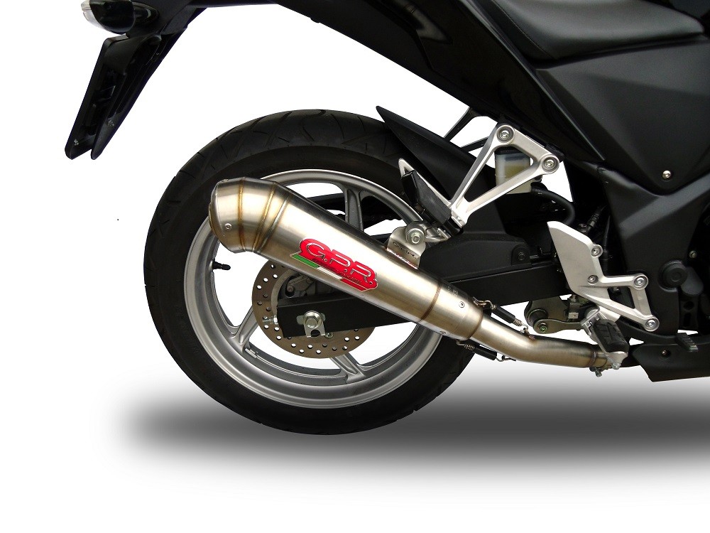 Scarico GPR compatibile con Honda Cbr 250 R 2010-2014, Powercone Evo, Terminale di scarico omologato, fornito con db killer estraibile, catalizzatore e raccordo specifico - immagine 8