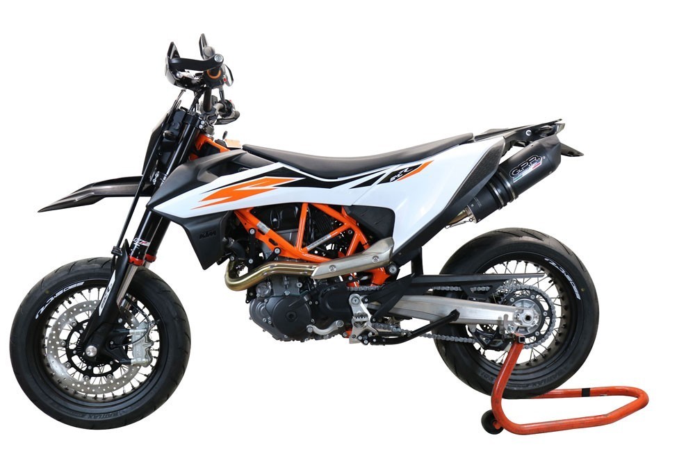 Scarico GPR compatibile con Ktm Smc 690 R 2021-2024, Furore Nero, Terminale di scarico Racing, con raccordo specifico e db killer estraibile, non conforme per uso stradale - immagine 6