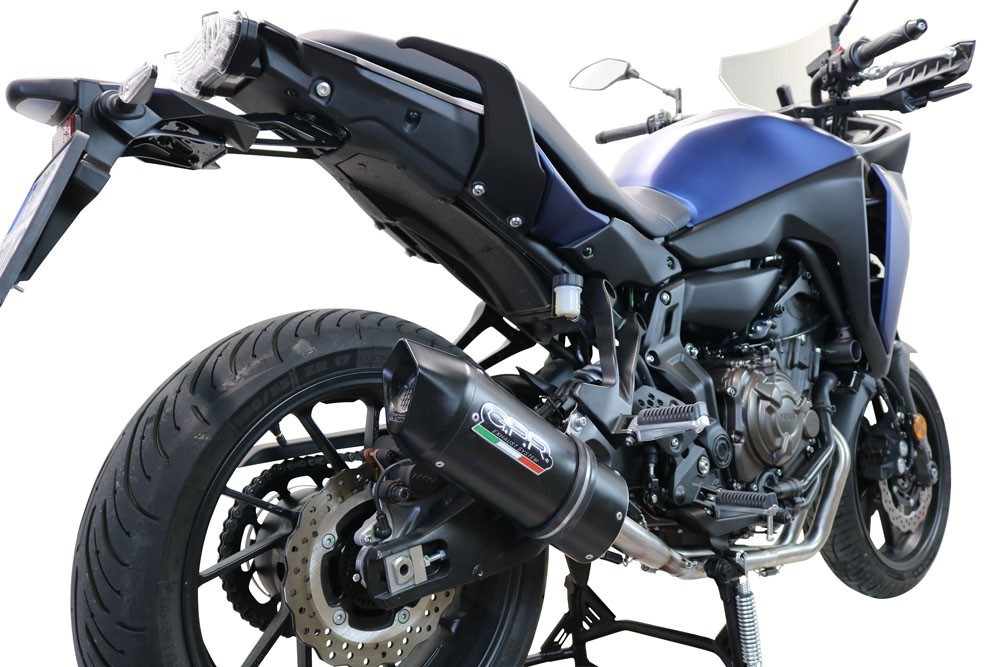 Scarico GPR compatibile con Yamaha Tracer 700 GT 2019-2020, Furore Nero, Scarico completo omologato,fornito con db killer estraibile,catalizzatore e collettore - immagine 8