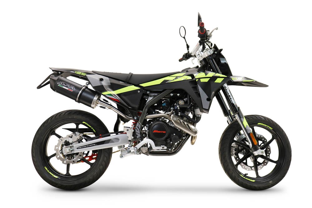 Scarico GPR compatibile con Fantic Motor XEF 125 2025-2026, Furore Evo4 Nero, Terminale di scarico omologato, fornito con db killer estraibile, catalizzatore e raccordo specifico - immagine 6