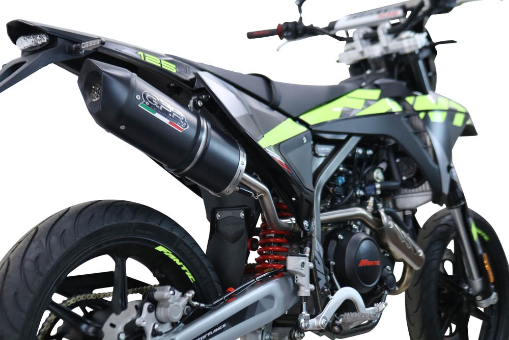 Scarico GPR compatibile con Fantic Motor XMF 125 2025-2026, Furore Evo4 Nero, Terminale di scarico omologato, fornito con db killer estraibile, catalizzatore e raccordo specifico - immagine 8