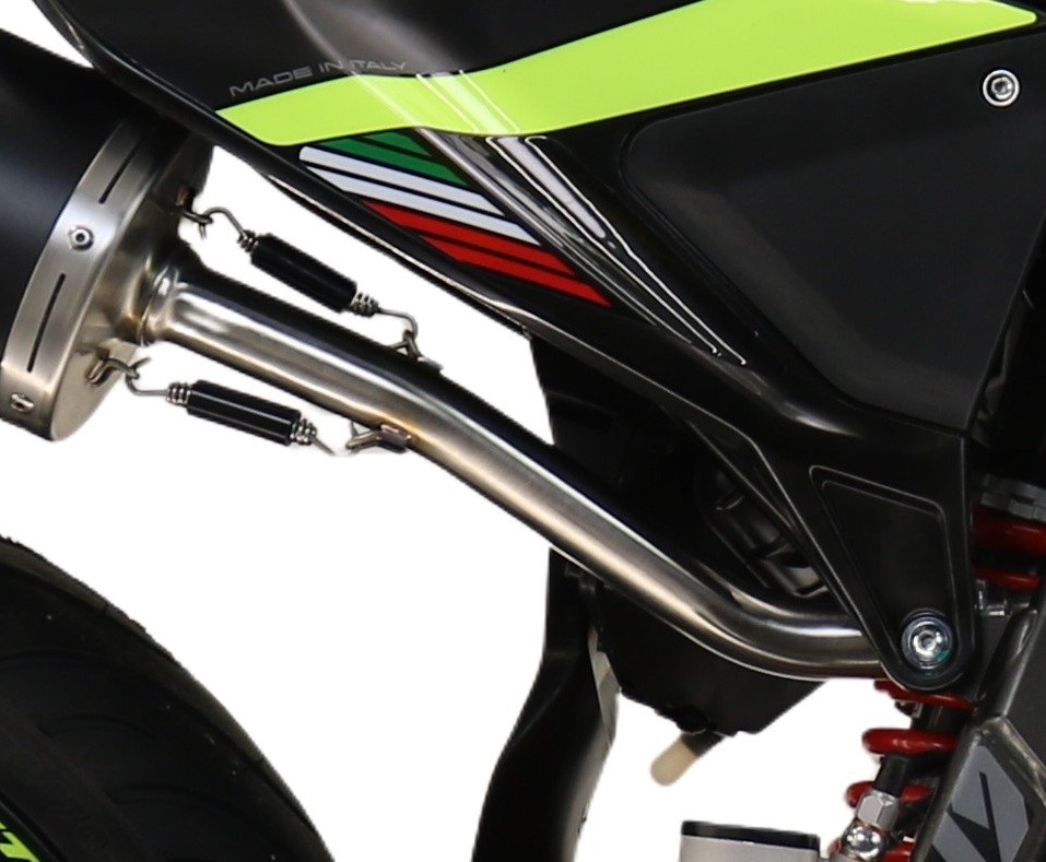 Scarico GPR compatibile con Fantic Motor XEF 125 2025-2026, Deeptone Inox, Terminale di scarico omologato, fornito con db killer estraibile, catalizzatore e raccordo specifico - immagine 6