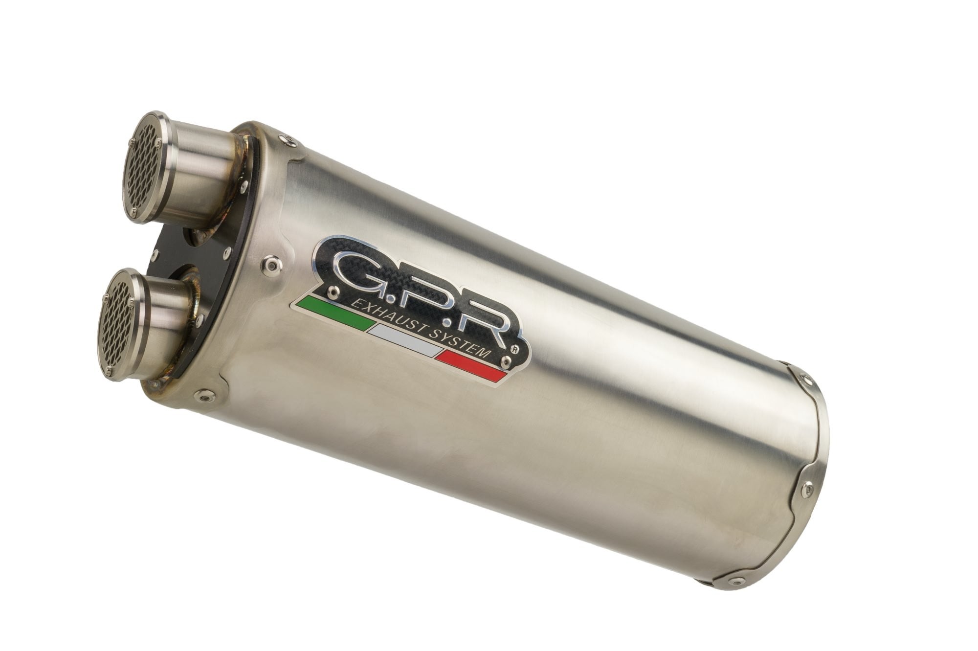 Scarico GPR compatibile con Cf Moto 800 Mt Touring/Explorer 2021-2024, Dual Titanium, Scarico omologato, silenziatore con db killer estraibile e raccordo specifico