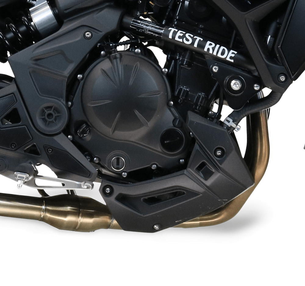 Scarico GPR compatibile con Kawasaki Z 650 2023-2025, GP-Revo Black Titanium, Scarico completo omologato per il rumore,fornito con db killer,catalizzatore conforme alla revisione e collettore