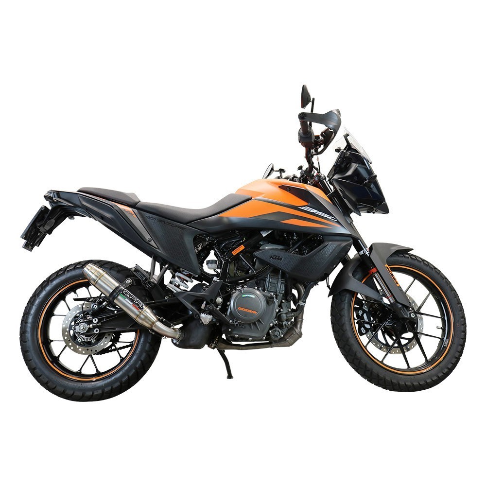 Scarico GPR compatibile con Ktm Adventure 250 2020-2024, Deeptone Inox, Scarico omologato, silenziatore con db killer estraibile e raccordo specifico - immagine 6