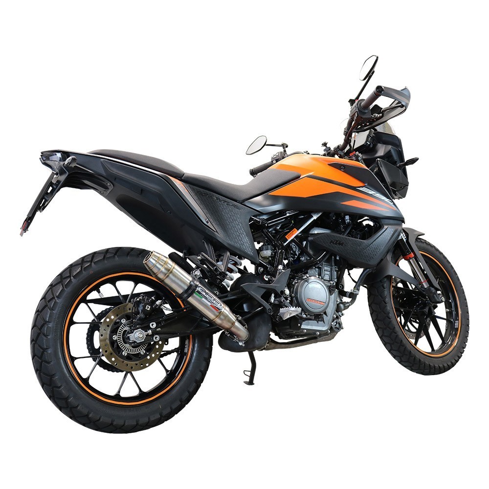 Scarico GPR compatibile con Ktm Adventure 250 2020-2024, Deeptone Inox, Scarico omologato, silenziatore con db killer estraibile e raccordo specifico - immagine 7