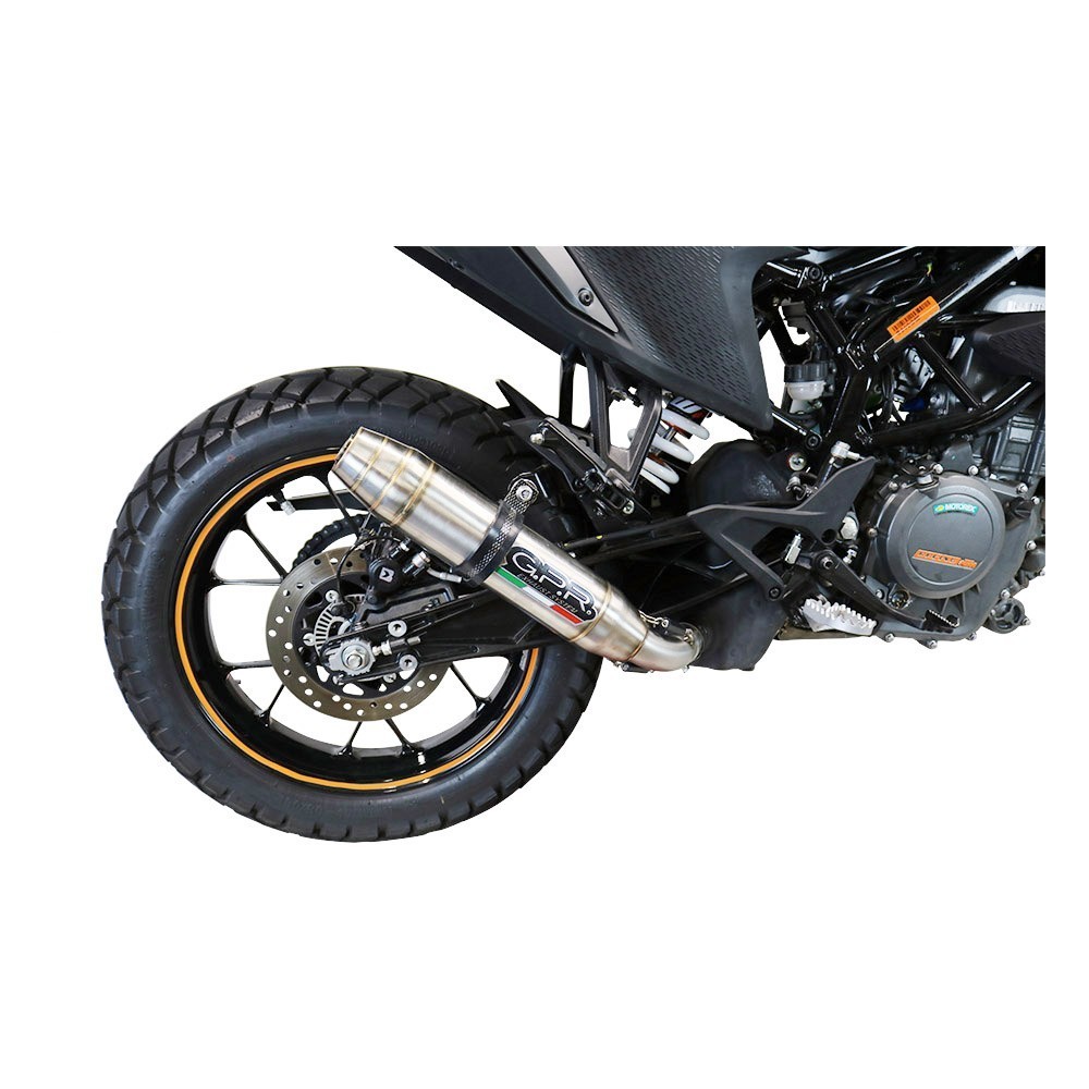 Scarico GPR compatibile con Ktm Adventure 250 2020-2024, Deeptone Inox, Scarico omologato, silenziatore con db killer estraibile e raccordo specifico - immagine 8