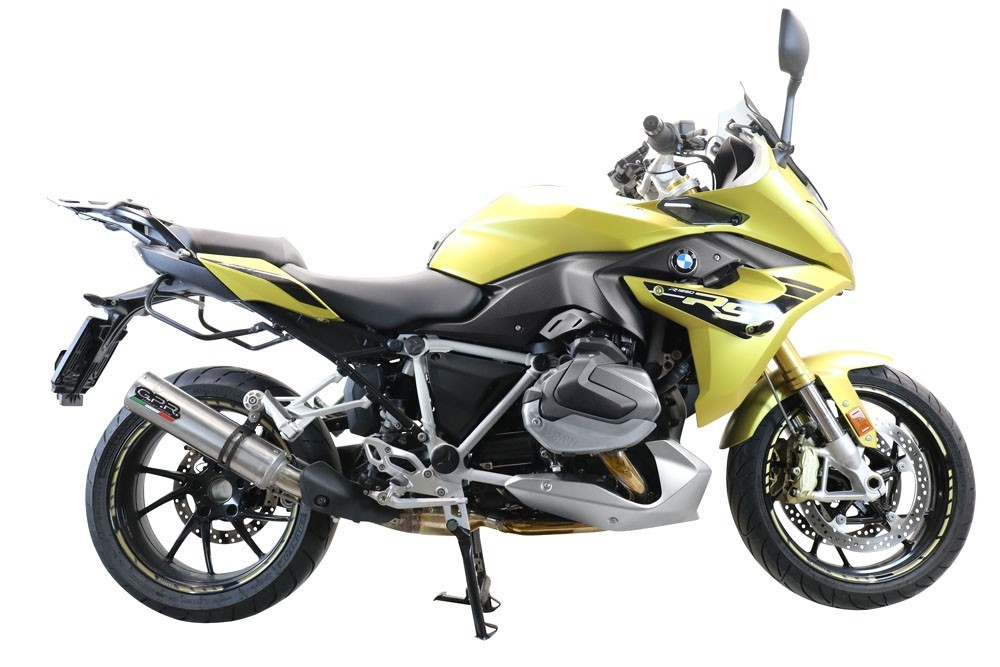 Scarico GPR compatibile con Bmw R 1250 R -Rs 2021-2024, M3 Titanium Natural, Scarico omologato, silenziatore con db killer estraibile e raccordo specifico - immagine 7