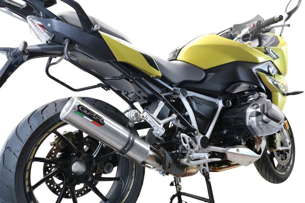 Scarico GPR compatibile con Bmw R 1250 R -Rs 2021-2024, M3 Titanium Natural, Scarico omologato, silenziatore con db killer estraibile e raccordo specifico - immagine 8