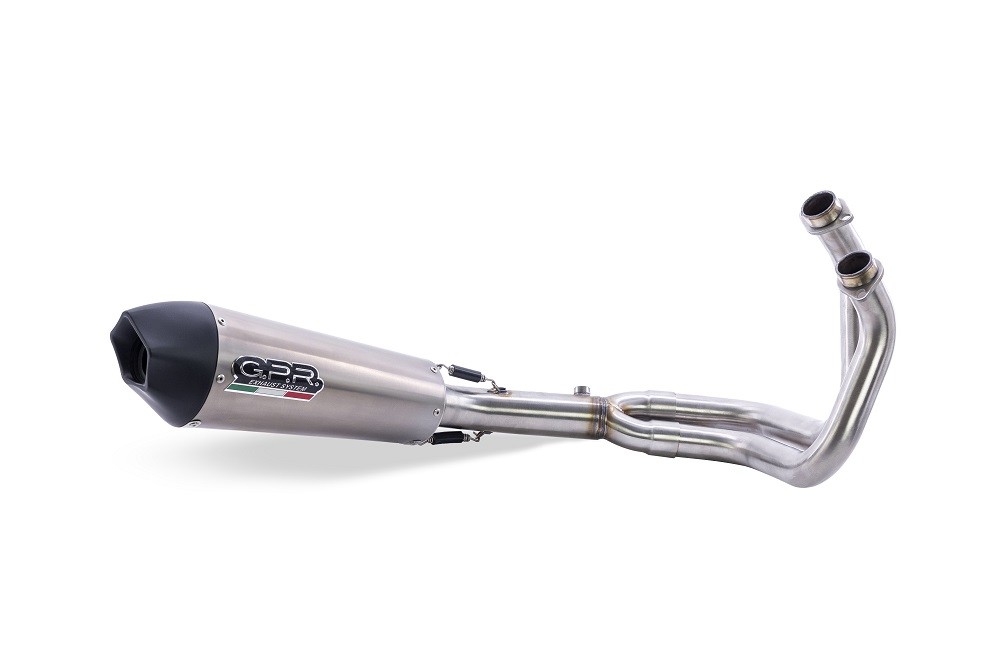 Scarico GPR compatibile con Kawasaki Versys 650 2017-2020, New Grand Prix Evo Titanium, Scarico completo omologato,fornito con db killer estraibile,catalizzatore e collettore