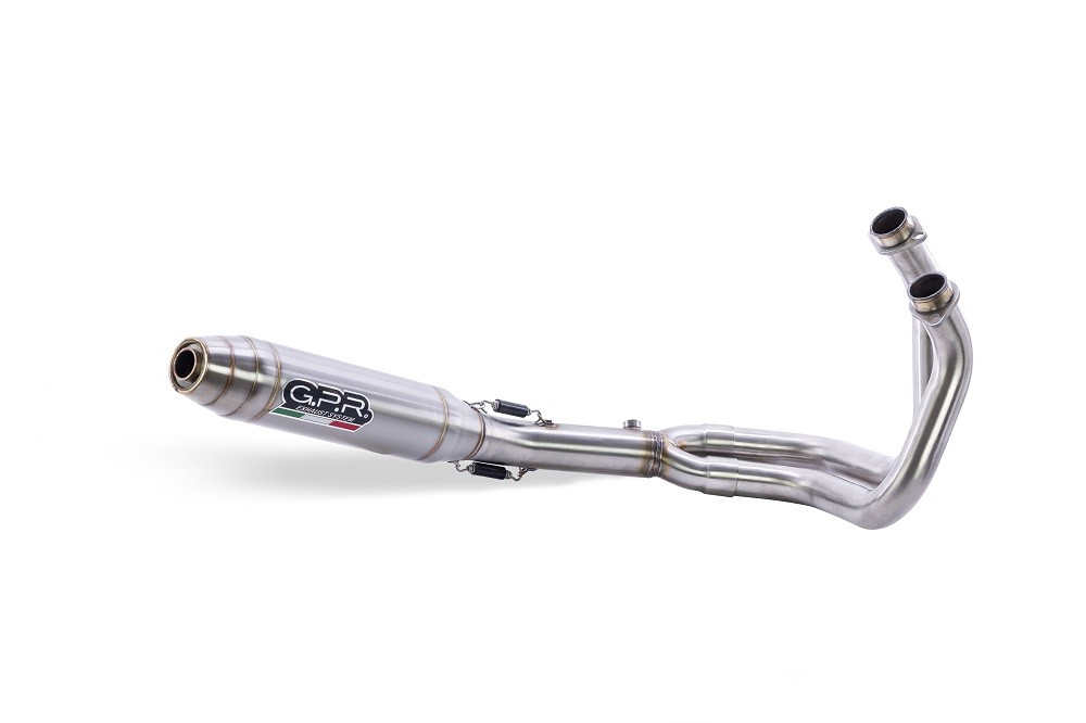 Scarico GPR compatibile con Kawasaki Z 650 2021-2022, Deeptone Inox, Scarico completo omologato,fornito con db killer estraibile,catalizzatore e collettore