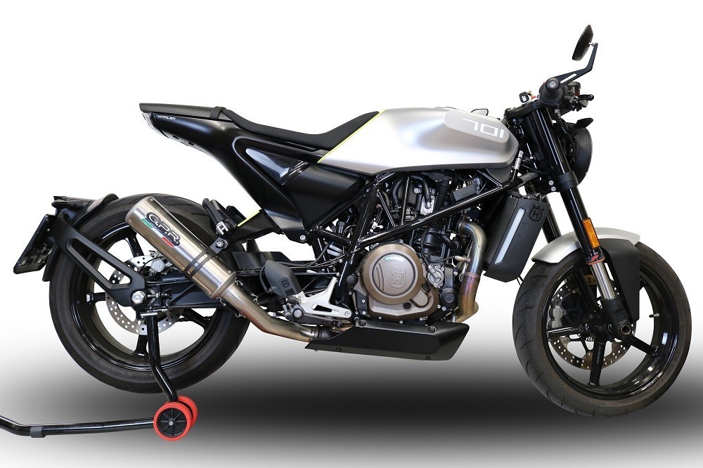 Scarico GPR compatibile con Husqvarna Vitpilen 701 2018-2020, M3 Inox , Scarico omologato, silenziatore con db killer estraibile e raccordo specifico - immagine 6