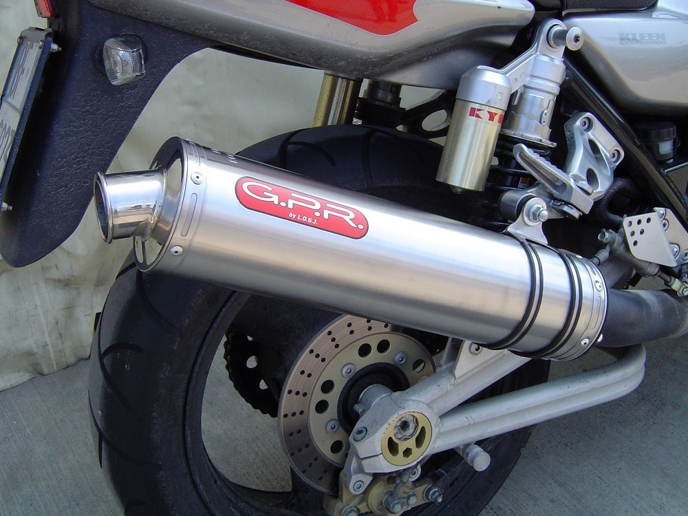Scarico GPR compatibile con Kawasaki Zrx-1200 2002-2008, Inox Tondo, Silenziatore di scarico omologato, con flangia specifica, con db killer estraibile - immagine 4