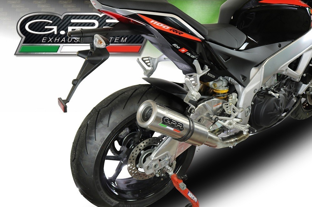 Scarico GPR compatibile con Aprilia Tuono V4 1100 -Rr -Factory 2015-2016, M3 Inox , Terminale di scarico racing, con raccordo, senza omologazione - immagine 8