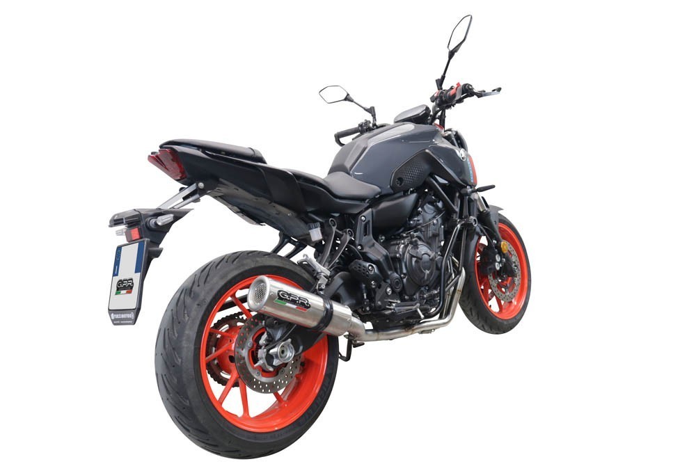 Scarico GPR compatibile con Yamaha Mt-07 2021-2024, M3 Inox , Scarico completo racing, fornito con db killer estraibile e collettore, non conforme per uso stradale - immagine 7