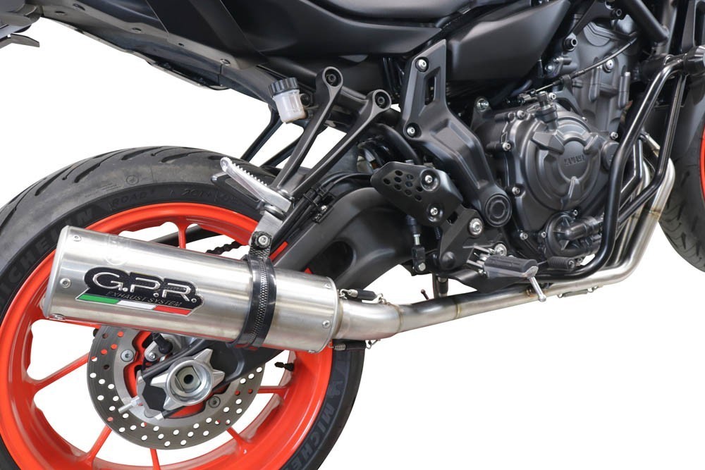 Scarico GPR compatibile con Yamaha Mt-07 2021-2024, M3 Inox , Scarico completo racing, fornito con db killer estraibile e collettore, non conforme per uso stradale - immagine 8