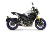 Scarico GPR compatibile con  Yamaha Mt-09 2014-2016, GP-Revo Black Titanium, scarico complato Racing, con raccordo specifico e db killer estraibile, non conforme per uso stradale