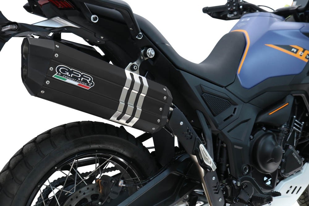 Scarico GPR compatibile con Zontes 703 F 2025-2026, Hyper Sonic Titanium, Scarico omologato, silenziatore con db killer estraibile e raccordo specifico - immagine 5