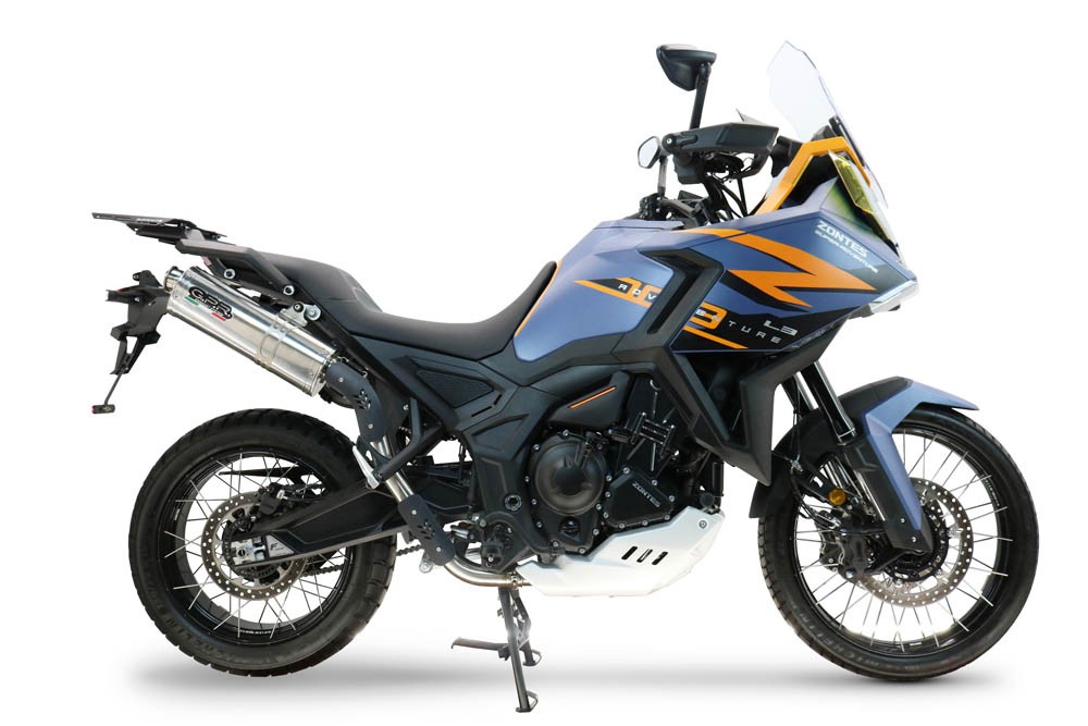 Scarico GPR compatibile con Zontes 703 F 2025-2026, Trioval, Scarico omologato, silenziatore con db killer estraibile e raccordo specifico - immagine 6