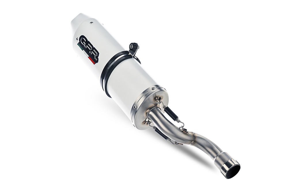 Scarico GPR compatibile con Aprilia Rx 125 2018-2020, Albus Ceramic, Terminale di scarico Racing, con raccordo specifico e db killer estraibile, non conforme per uso stradale - immagine 3