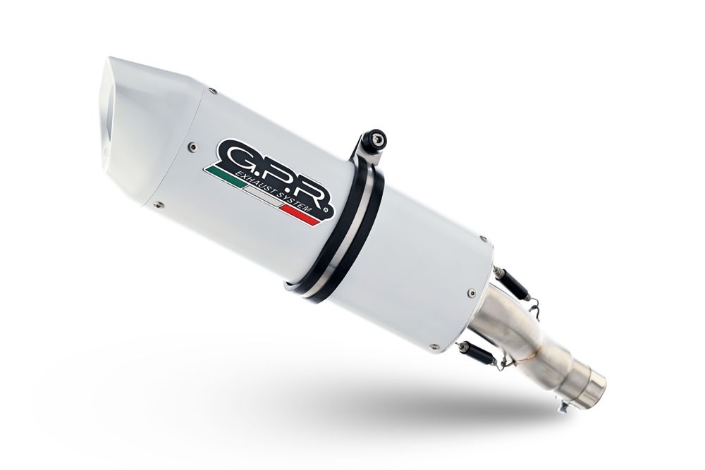 Scarico GPR compatibile con Kawasaki Versys 650 2015-2016, Albus Ceramic, Scarico completo omologato,fornito con db killer estraibile e collettore - immagine 2