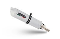 Scarico GPR compatibile con  Kymco Quannon 125 2007-2016, Albus Ceramic, Scarico omologato, silenziatore con db killer estraibile e raccordo specifico