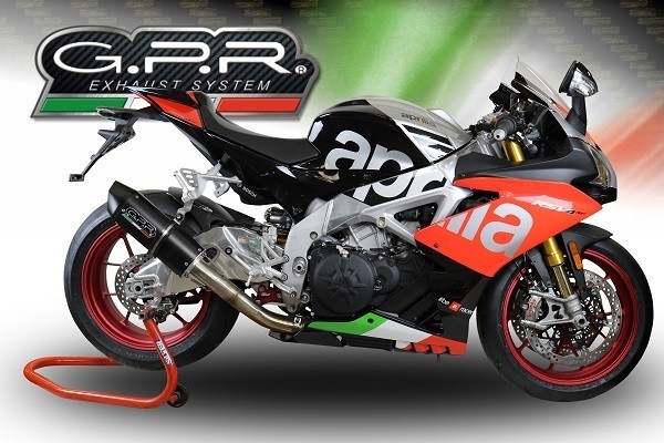 Scarico GPR compatibile con Aprilia Rsv4 1000 2017-2020, Furore Evo4 Nero, Terminale di scarico omologato,fornito con db killer estraibile,catalizzatore e raccordo specifico - immagine 6