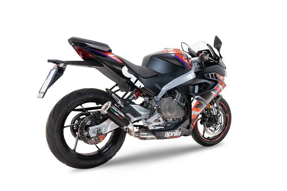 Scarico GPR compatibile con Aprilia RS 457 2024-2025, M3 Black Titanium, Scarico completo omologato,fornito con db killer estraibile,catalizzatore e collettore - immagine 5