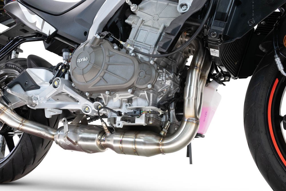 Scarico GPR compatibile con Aprilia RS 457 2024-2025, M3 Black Titanium, Scarico completo omologato,fornito con db killer estraibile,catalizzatore e collettore - immagine 6