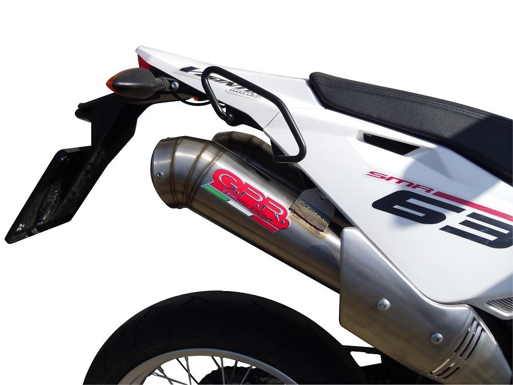 Scarico GPR compatibile con Husqvarna TE 630 E - SMS 630 - Smr 630 2010-2014, Powercone Evo, Coppia di terminali di scarico omologati, forniti con db killer removibile, catalizzatori e raccordi specifici - immagine 7