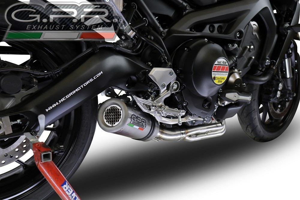 Scarico GPR compatibile con Yamaha Mt-09 2017-2020, M3 Inox , Scarico completo racing, fornito con db killer estraibile e collettore, non conforme per uso stradale - immagine 4