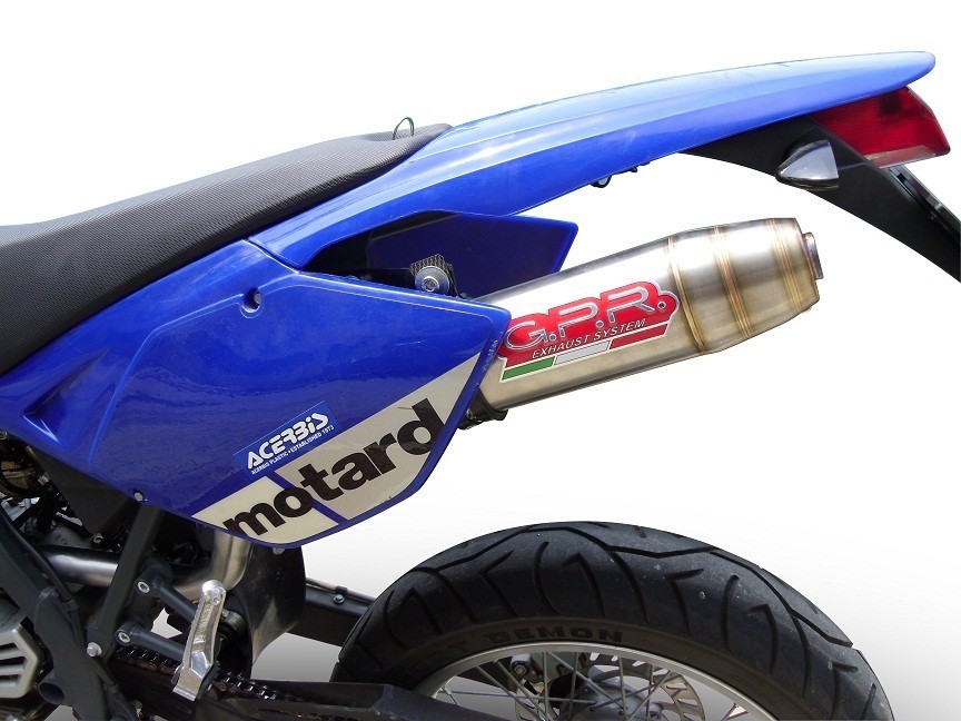 Scarico GPR compatibile con Beta RR 125 Enduro Ac 4t 2005-2009, Deeptone Inox, Scarico omologato, silenziatore con db killer estraibile e raccordo specifico - immagine 6