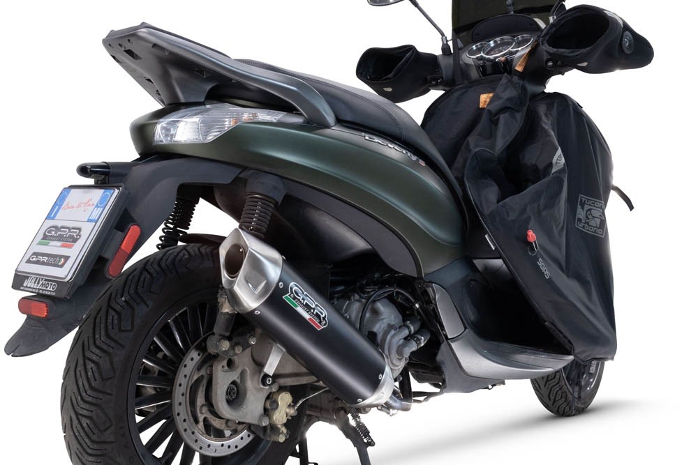Scarico GPR compatibile con Piaggio Beverly 300 I.E. ABS - S - Police 2016-2020, Furore-X Scooter, Scarico completo omologato,fornito con db killer estraibile e collettore - immagine 3