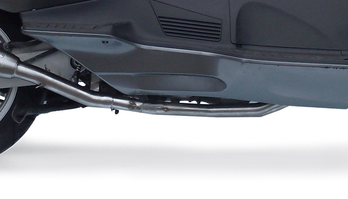 Scarico GPR compatibile con Suzuki Burgman An 650 2002-2012, Trioval, Scarico completo omologato,fornito con db killer estraibile,catalizzatore e collettore - immagine 6