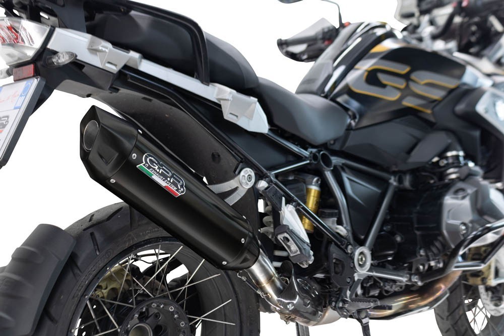 Scarico GPR compatibile con Bmw R 1250 Gs 2021-2024, Furore-X Titanio Nero, Scarico omologato, silenziatore con db killer estraibile e raccordo specifico - immagine 2