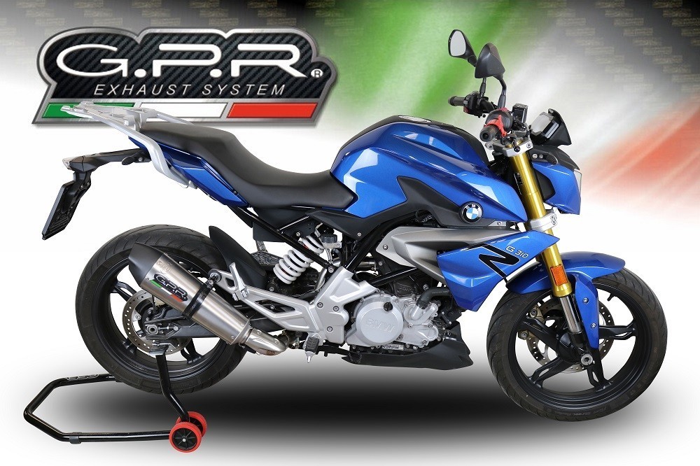 Scarico GPR compatibile con Bmw G 310 R 2017-2021, New Grand Prix Evo Titanium, Scarico completo omologato,fornito con db killer estraibile,catalizzatore e collettore - immagine 4